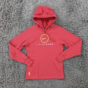 Nike Pink Hoodie with Yellow Logo